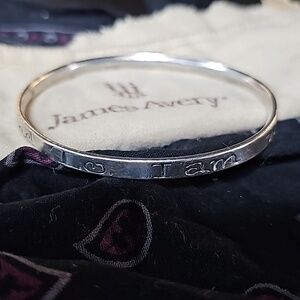 James Avery Retired 925 Sterling Silver "I Am With You Always" Bangle Bracelet